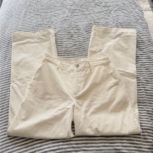 Free Assembly Cream Corduroy Wideleg Jeans Size 6
